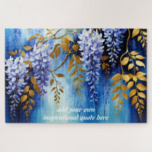 Aangepaste Blauwe Wisteria Inspirerende Tekst