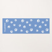 Aangepaste blauwe witpagina's yogamat (Achterkant (horizontaal))