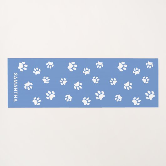 Aangepaste blauwe witpagina's yogamat (Achterkant (horizontaal))
