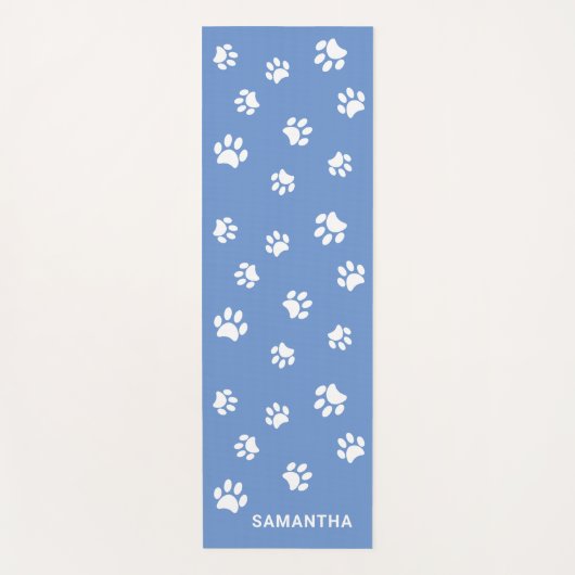 Aangepaste blauwe witpagina's yogamat (Voorkant)
