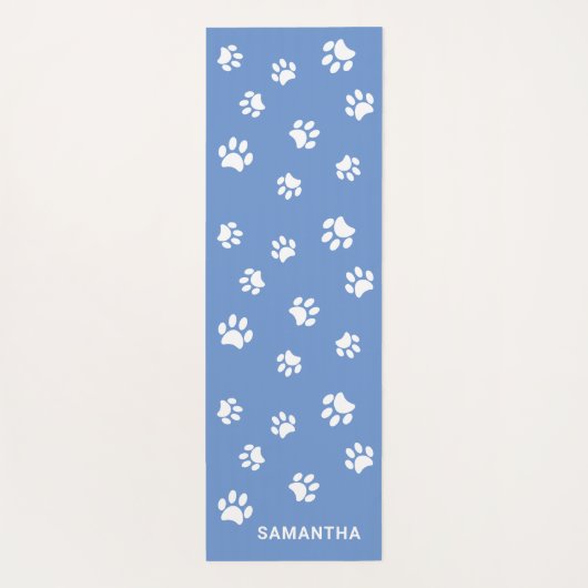 Aangepaste blauwe witpagina's yogamat (Achterkant)