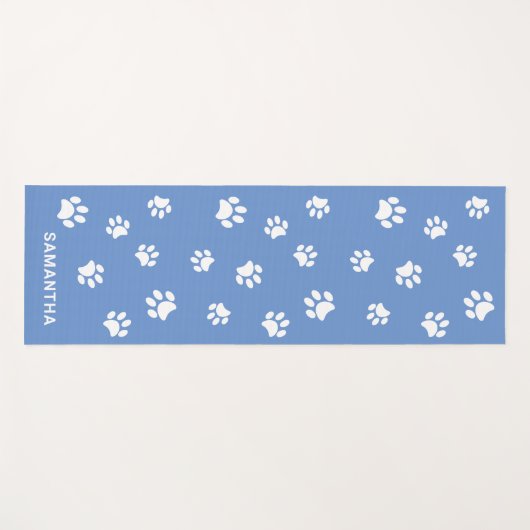 Aangepaste blauwe witpagina's yogamat (Voorkant (horizontaal))