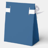 Aangepaste blauwe witte bedrijfsjubileum kantoorfe bedankdoosjes (Achterkant)