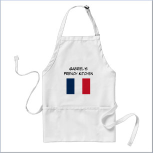 Aangepaste blauwe witte en rode Franse vlag Standaard Schort