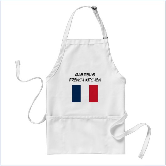 Aangepaste blauwe witte en rode Franse vlag Standaard Schort