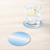 Aangepaste blauwe witte kleur Legante Sjabloon Ronde Kartonnen Onderzetter (Insitu)