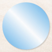 Aangepaste blauwe witte kleur Legante Sjabloon Ronde Kartonnen Onderzetter (Voorkant)