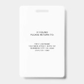 Aangepaste blauwe zakelijke Logo foto-ID Badge (Achterkant)