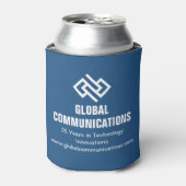 Aangepaste Blauwe Zakelijke Marketing Computerbedr Blikjeskoeler (Blikje Voorkant)