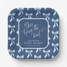 Aangepaste blauwe 'Ze Knoopt de Knoop' Bruidsuitno