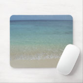 Aangepaste blauwe Zee Sky White Clouds Sand Sjablo Muismat (Met muis)