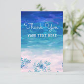 Aangepaste blauwe Zee voor de Oceaan Bedankkaart (Staand voorkant)