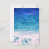 Aangepaste blauwe Zee voor de Oceaan Bedankkaart (Achterkant)