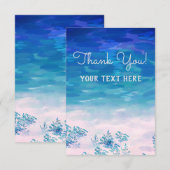 Aangepaste blauwe Zee voor de Oceaan Bedankkaart (Voorkant / Achterkant)