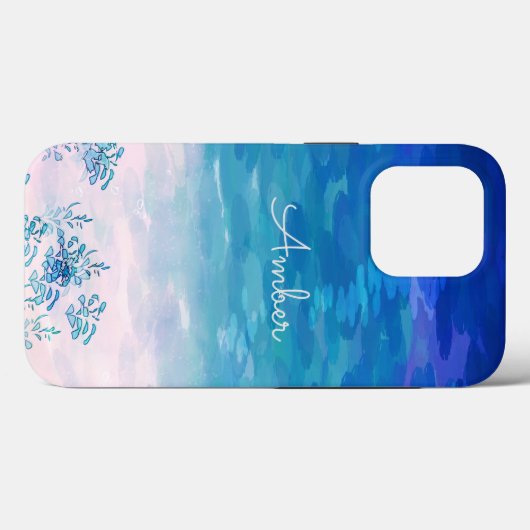 Aangepaste blauwe Zee voor de Oceaan Case-Mate iPhone Case (Achterkant (horizontaal))