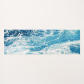 Aangepaste blauwe Zeeen en golven voor oceanen Yogamat (Achterkant (horizontaal))