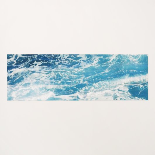 Aangepaste blauwe Zeeen en golven voor oceanen Yogamat (Achterkant (horizontaal))