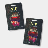 Aangepaste Blauwgrijze VIP-Pas Met Professionele M Badge (Voor- en achterkant)