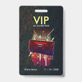 Aangepaste Blauwgrijze VIP-Pas Met Professionele M Badge (Achterkant)