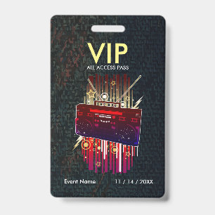 Aangepaste Blauwgrijze VIP-Pas Met Professionele M Badge