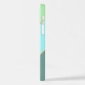 Aangepaste Blauwgroen Aqua Blue Turquoise Mint Gro iPhone Hoesje (Linkerkant)