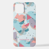 Aangepaste Blauwgroen Blauw Blush Perzik Sinaasapp iPhone Hoesje (Achterkant)