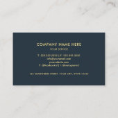 Aangepaste Blauwgroen Blauw Groen en Goud Professi Visitekaartje (Achterkant)