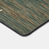 Aangepaste Blauwgroen Blauw Groen Strepen Kunst op Bureaumat (Hoek)