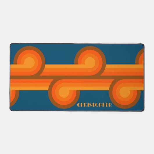 Aangepaste Blauwgroen Blauw Sinaasappel Rood Bruin Bureaumat (Voorkant)