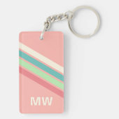 Aangepaste Blauwgroen Blauw Turquoise koraal Lime  Sleutelhanger (achterkant)