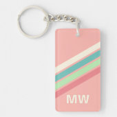 Aangepaste Blauwgroen Blauw Turquoise koraal Lime  Sleutelhanger (Voorkant)