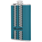 Aangepaste Blauwgroen Blauw & Zwart Race Sport Str Heupfles (Links)