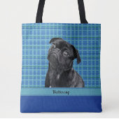 Aangepaste Blauwgroen Blauwe Aqua en Turquoise Hon Tote Bag