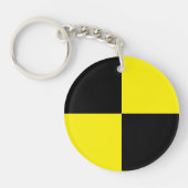 Aangepaste blauwgroen blauwe marokkaanse quatrefol sleutelhanger (Voorkant)