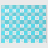 Aangepaste Blauwgroen buffelcheque op zaterdag Cadeaupapier (Vlak)