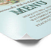 Aangepaste Blauwgroen Cactus Westerne Rodeo Party  Foto Afdruk (Hoek)