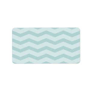Aangepaste blauwgroen chevron lege mailingadreseti etiket