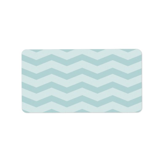 Aangepaste blauwgroen chevron lege mailingadreseti etiket (Voorkant)