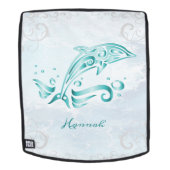 Aangepaste blauwgroen Dolphin-rugzak Rugtassen (Verwijderbaar gezicht)