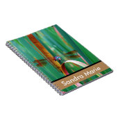 Aangepaste Blauwgroen gelaatsdragonfly-kattails Notitieboek (Rechterzijde)