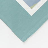 Aangepaste Blauwgroen gestreept fotocollage Fleece Deken (Hoek)