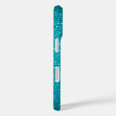 Aangepaste Blauwgroen glitter Case-Mate iPhone Case (Achterkant / Rechts)