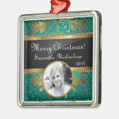 Aangepaste Blauwgroen Glitter Sequin voor aangepas Metalen Ornament (Links)