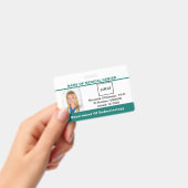 Aangepaste Blauwgroen identificatie medische Logo Badge (Handheld)