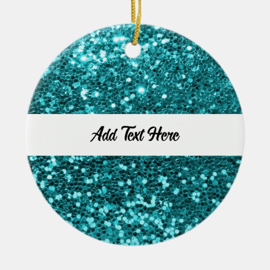 Aangepaste Blauwgroen keramische versiering Keramisch Ornament (Voorkant)