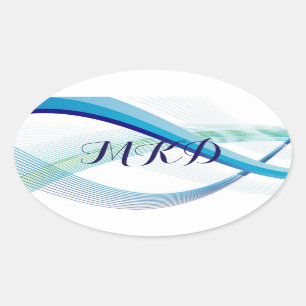 Aangepaste Blauwgroen Stickers voor zeeglazen