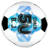 Aangepaste Blauwgroen streepjes voor toetsenbord Voetbal (Gedraaid)