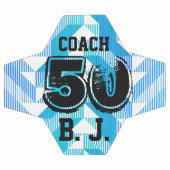 Aangepaste Blauwgroen streepjes voor toetsenbord Voetbal (Enkel)