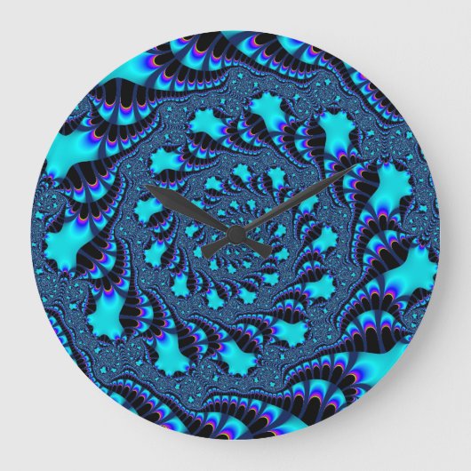 Aangepaste Blauwgroen wervelwandklok Grote Klok (Voorkant)