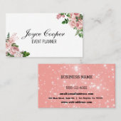 Aangepaste bleekroze flacon visitekaartje (Voorkant / Achterkant)